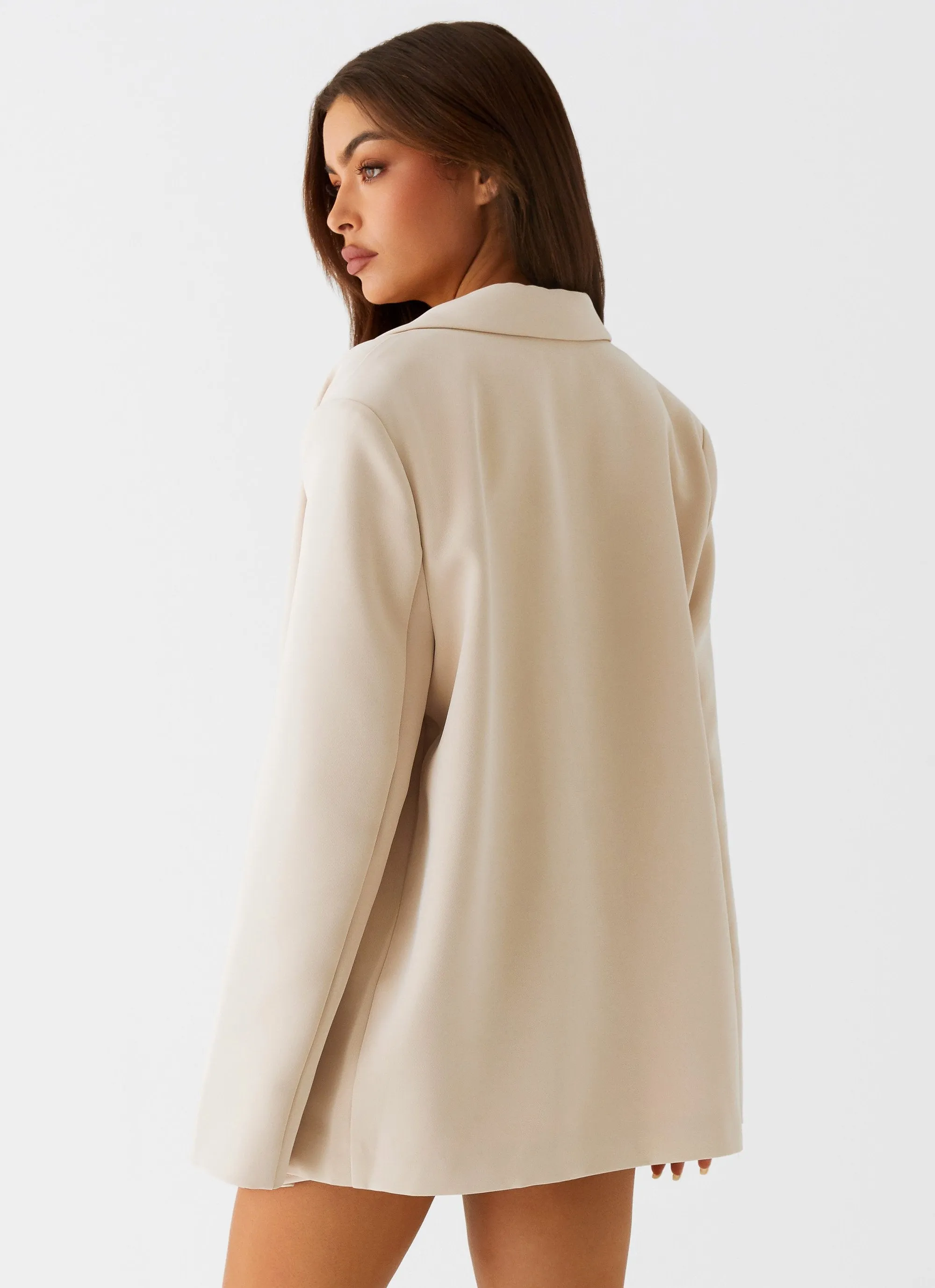 Stealth Mode Blazer - Beige Low Profile Stitching EcoFriendlyTexture