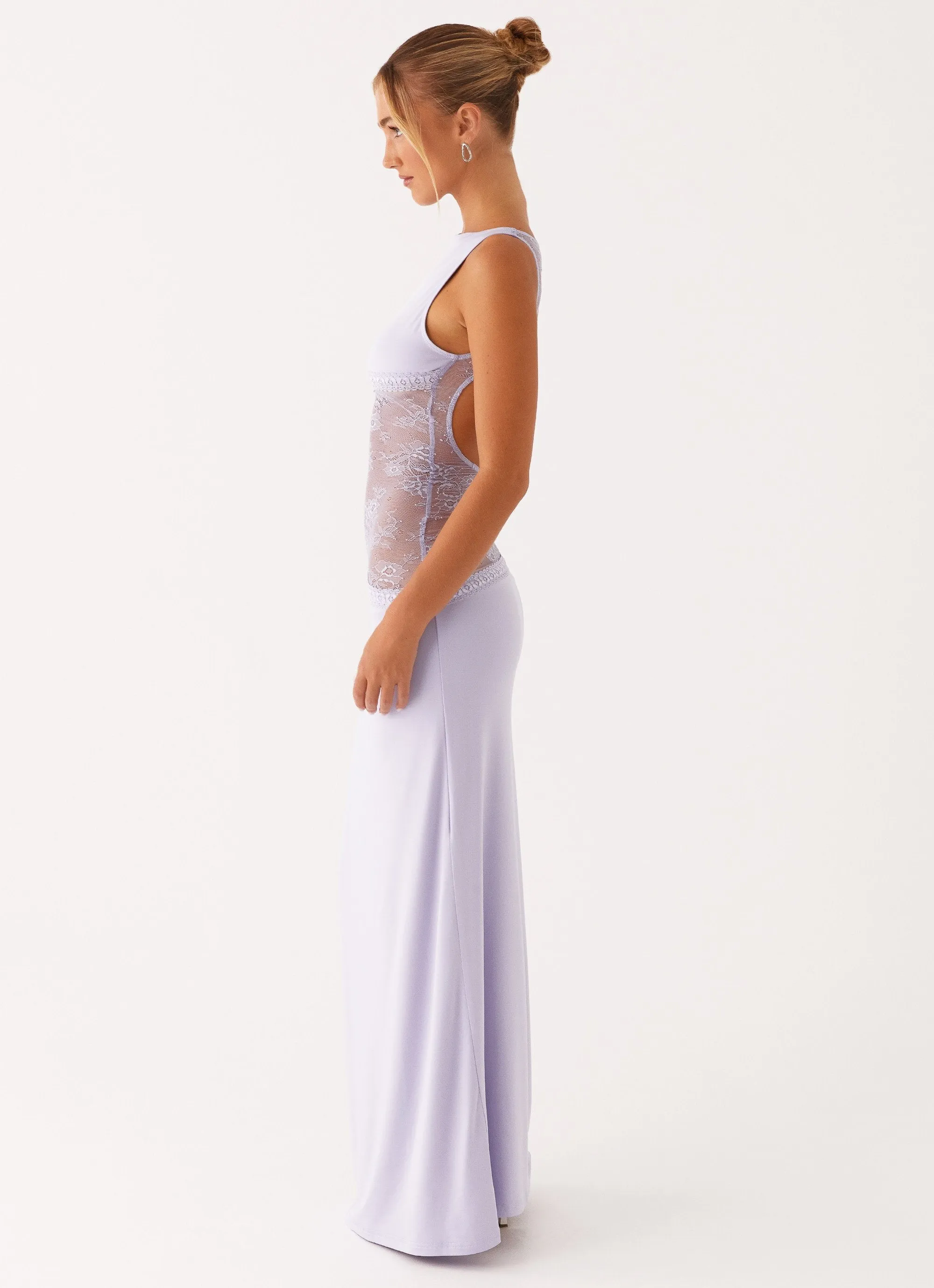 Breathable wear Comfortable travel dress Lucinda Maxi Dress - Lilac