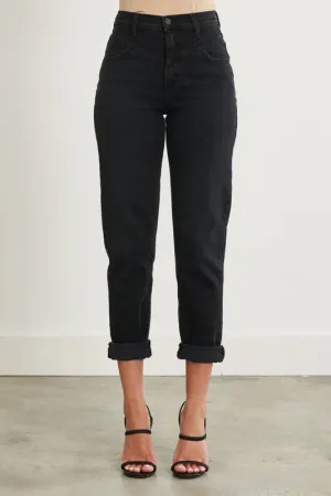 High Waisted Mom Jeans - Vintage Black