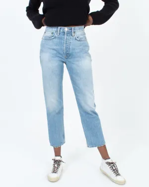 High Waisted Straight Leg Jeans