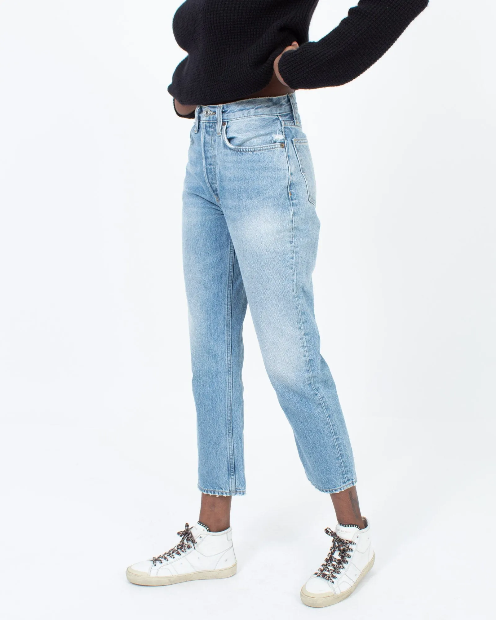 High Waisted Straight Leg Jeans
