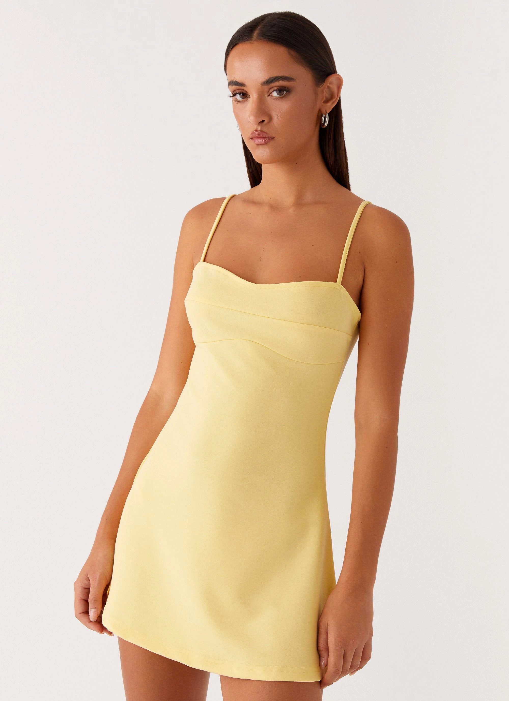 Cindy Mini Dress - Yellow Office Classic Summer Staple
