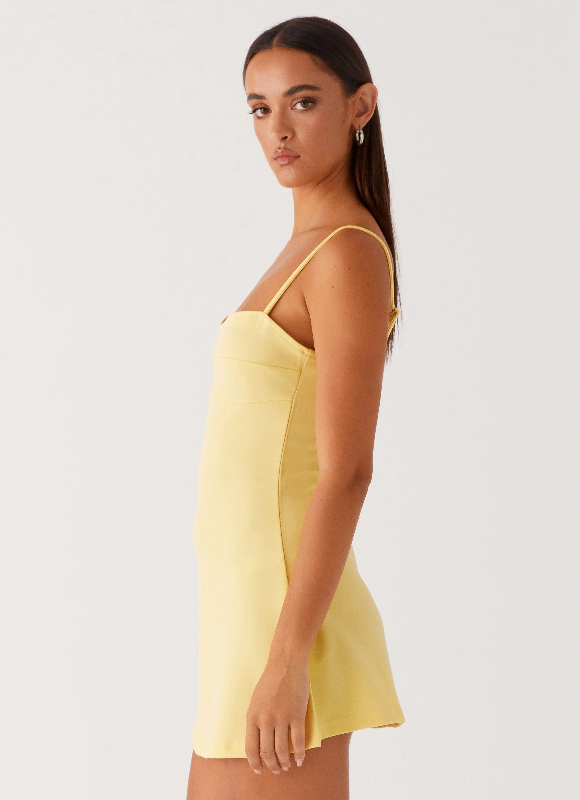 Relaxed Waistband UV-Resistant Cindy Mini Dress - Yellow