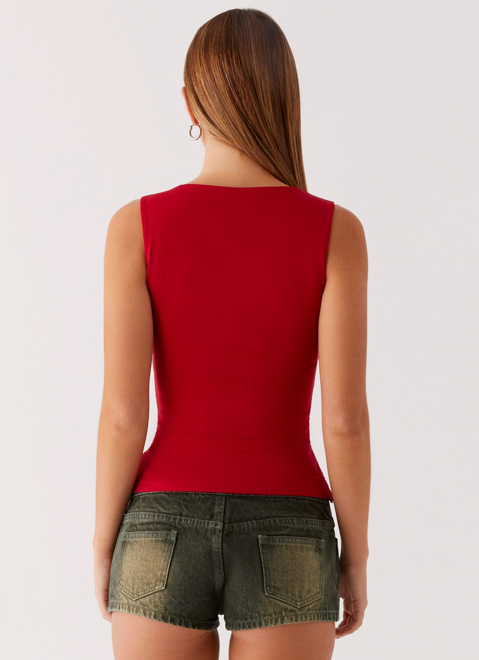 Aria Top - Merlot Red Stretchable Knit