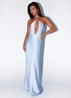 Timeless Energy Scandi Light Noir Symphony Maxi Dress - Ice Blue