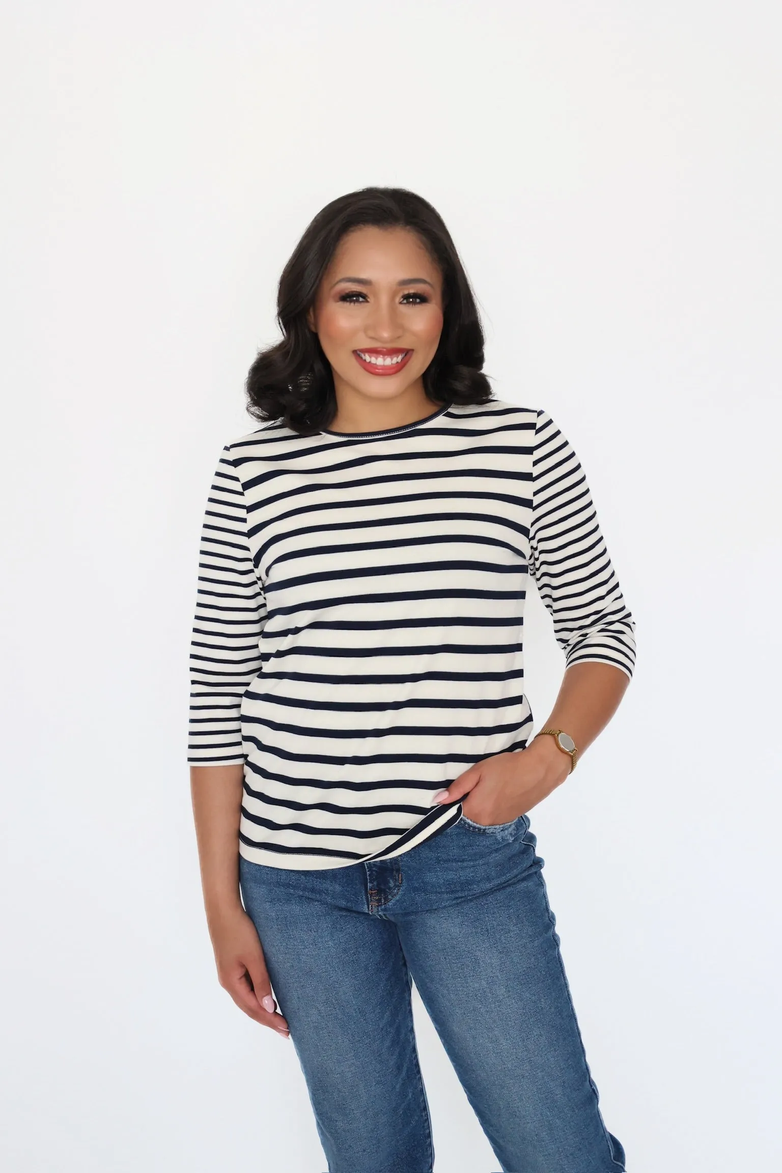 Here Or There Top Fashion Blouse Soft Brushed Finish