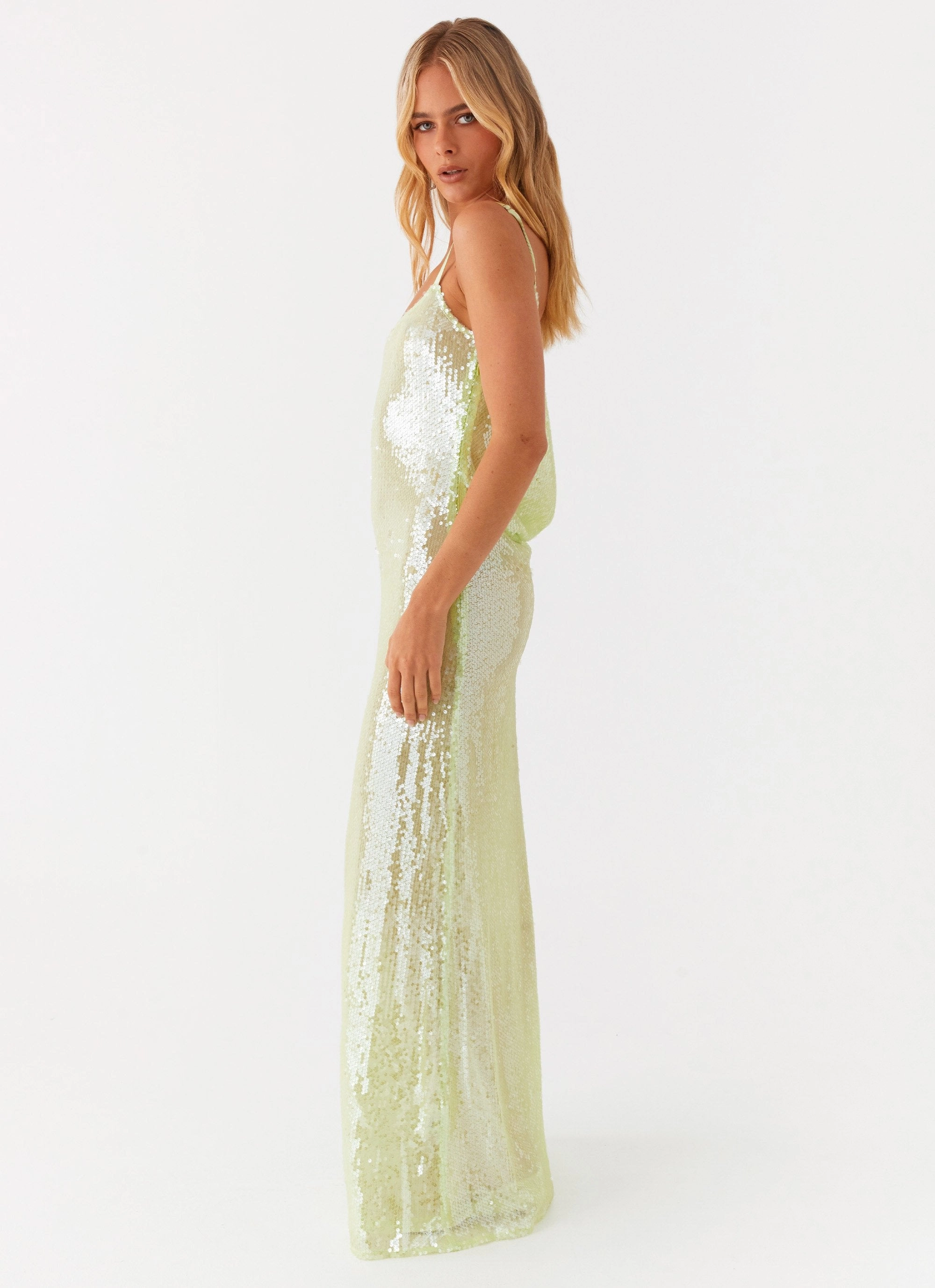 Higher Level Sequin Maxi Dress - Mint Fair-Trade Easy to Wear
