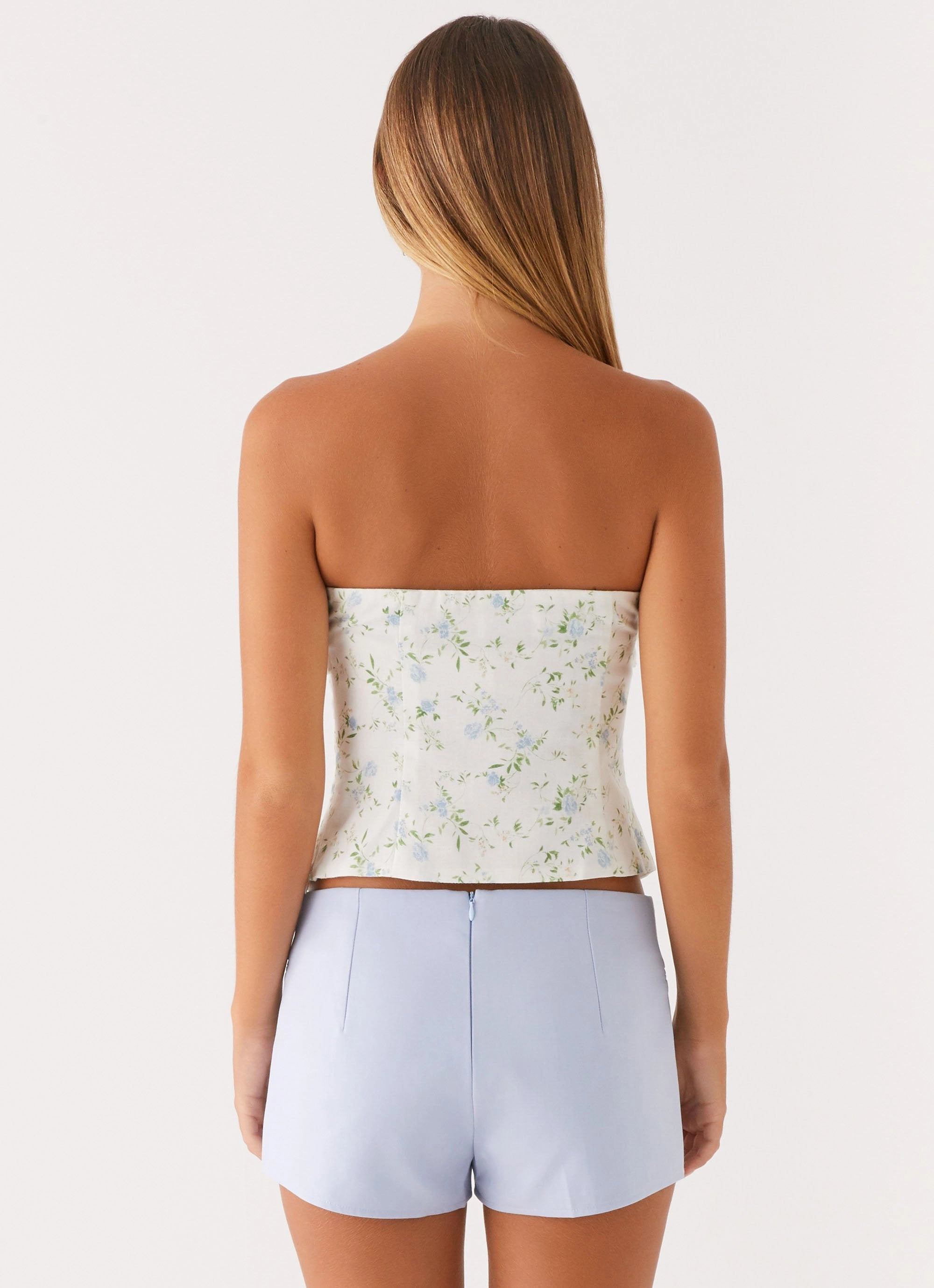 Solar Top - Vintage Ditsy Floral Cozy Blouse Soft Blended Fabric