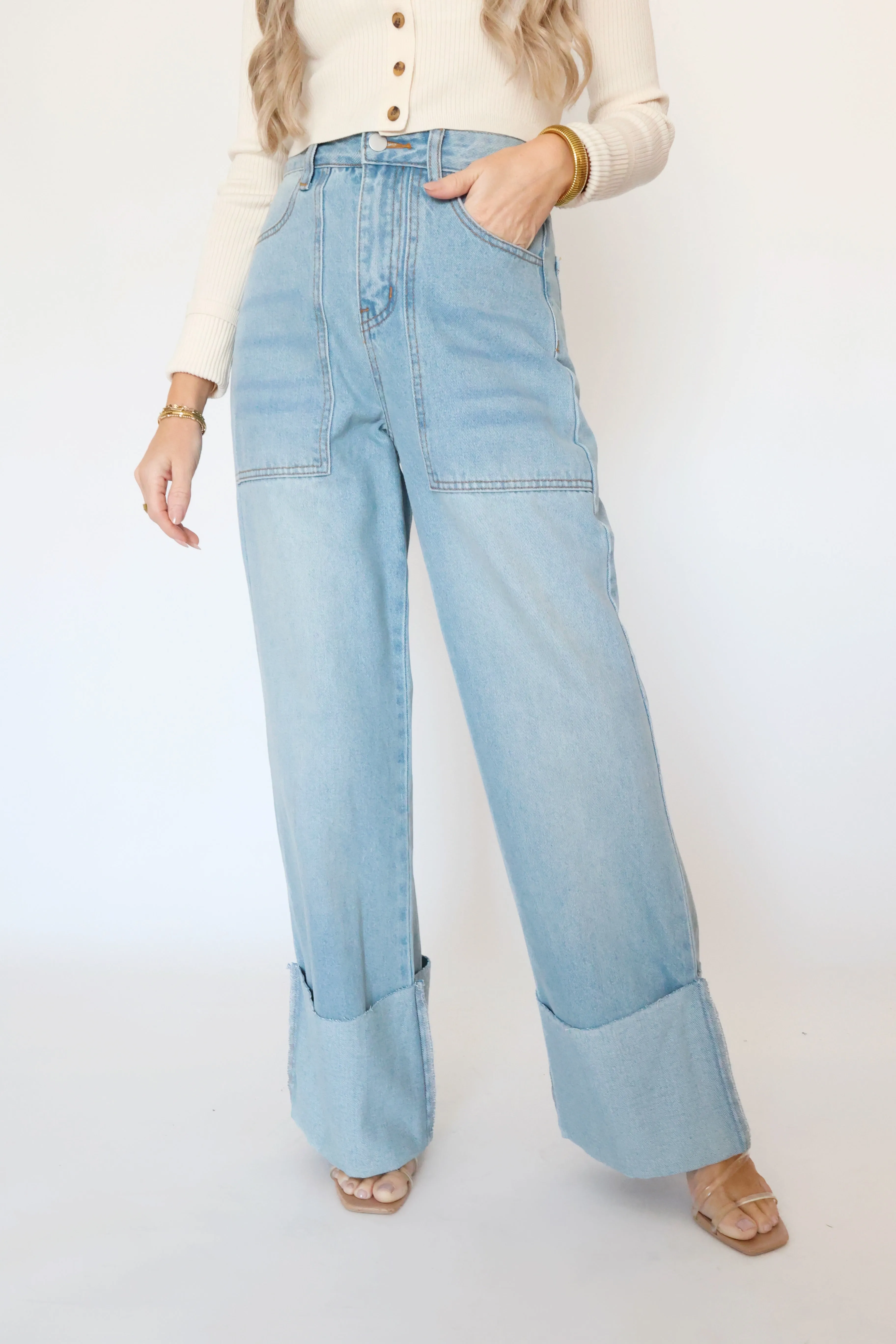 Beth Wide Leg Jean Comfy Texture