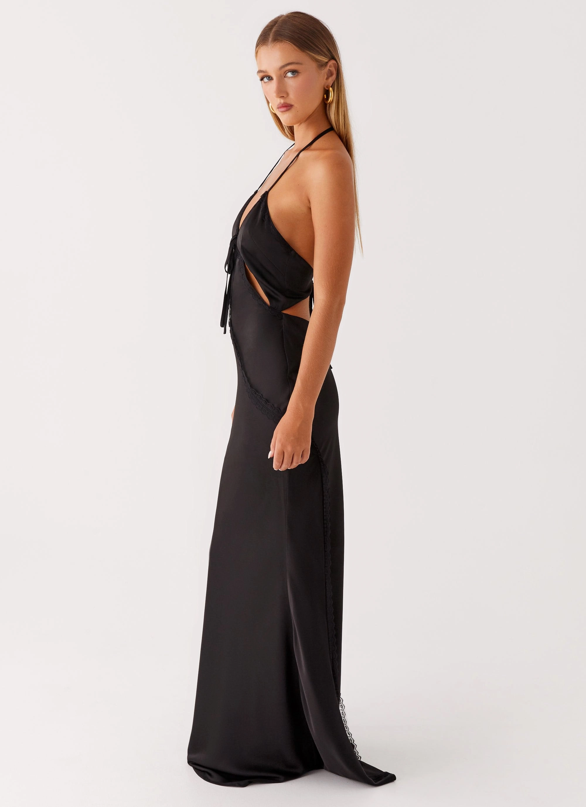 Skin Hug Highway Maxi Dress - Black