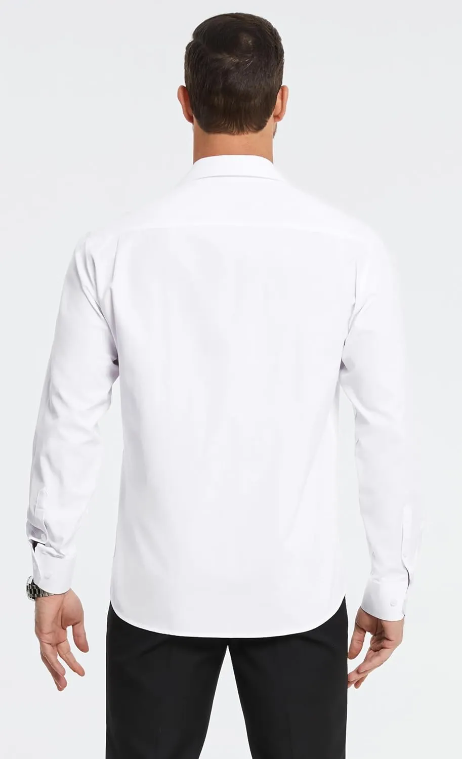 HISDERN Mens Dress Shirts Long Sleeve Business Oxford Shirt Casual Button Down Formal Collared Shirt for Men with Pocket
