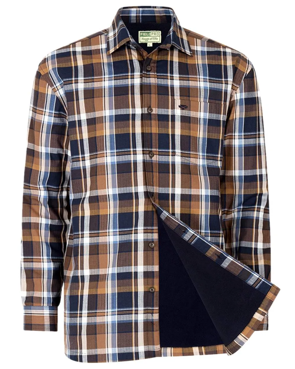 Hoggs of Fife Arran Micro Fleece Lined 100% Cotton Shirt