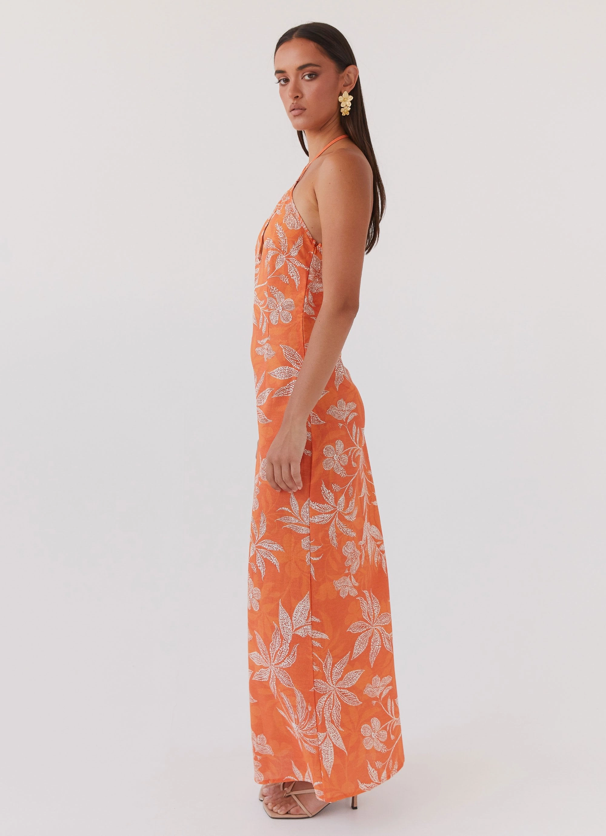 Classic wrap dress Evening Ready Keliegh Linen Maxi Dress - Tropic Sunset