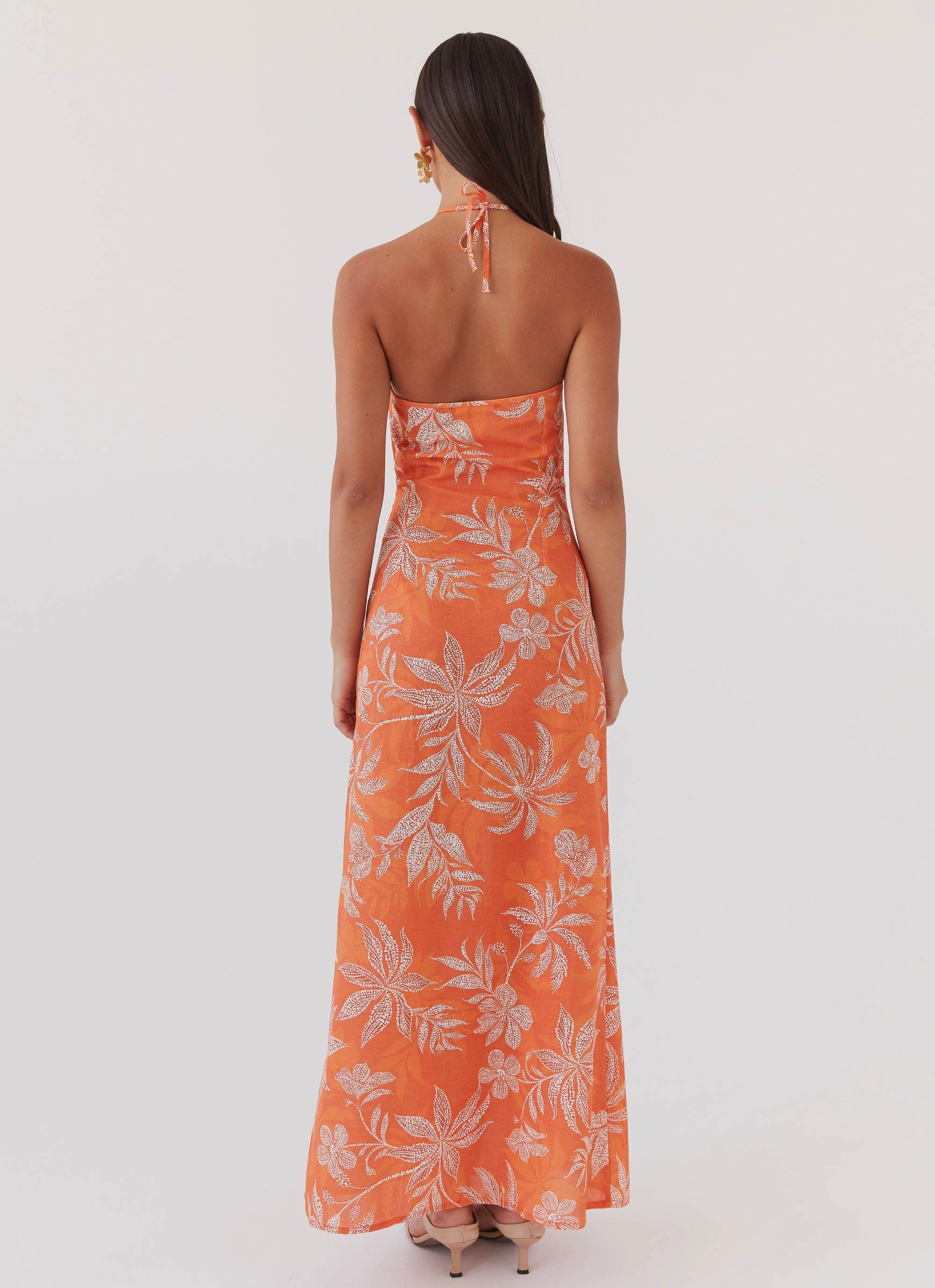 All Inclusive All-Season Comfort Keliegh Linen Maxi Dress - Tropic Sunset