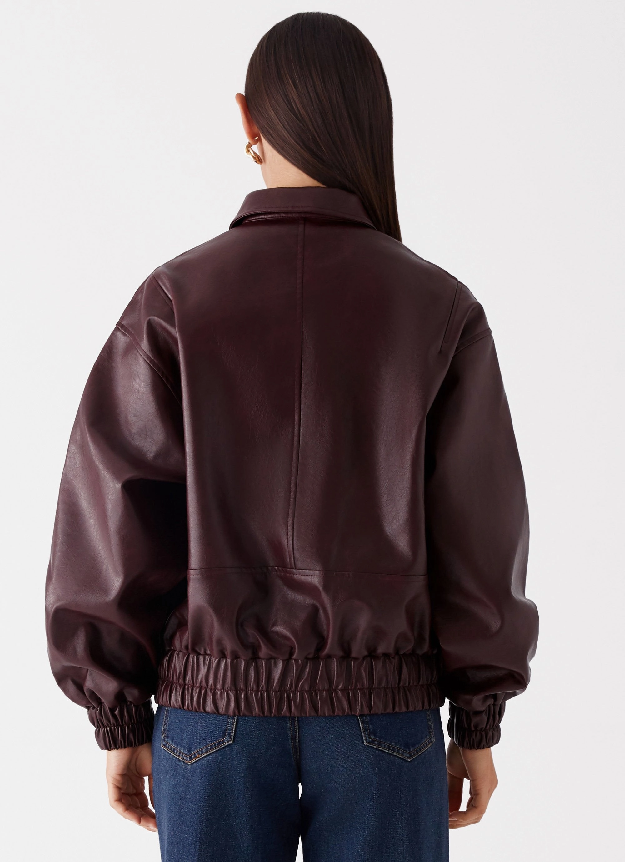 Holland Bomber Jacket - Wine nylon blend Soft Shell