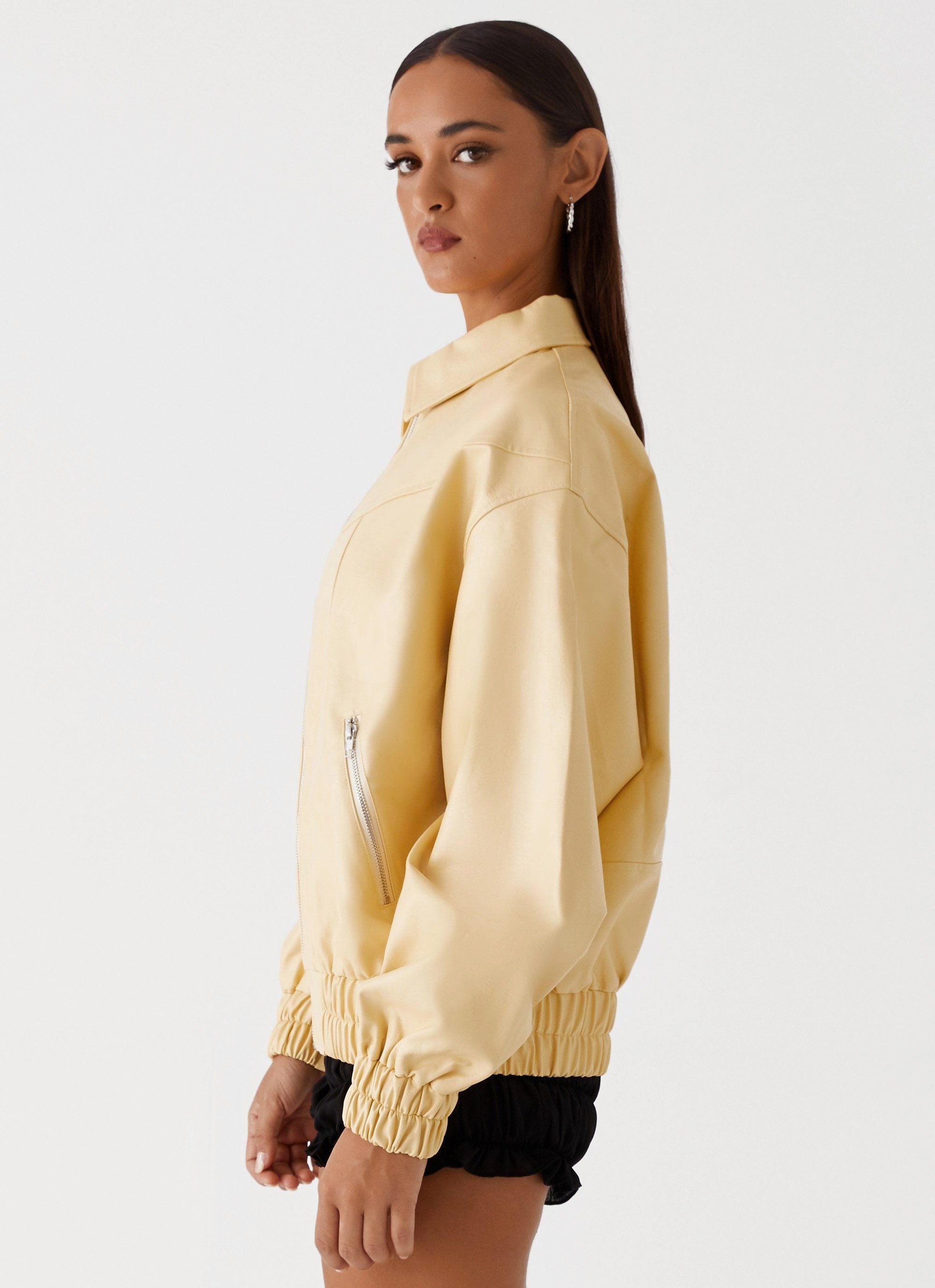 Holland Bomber Jacket - Yellow Stretchable Panels