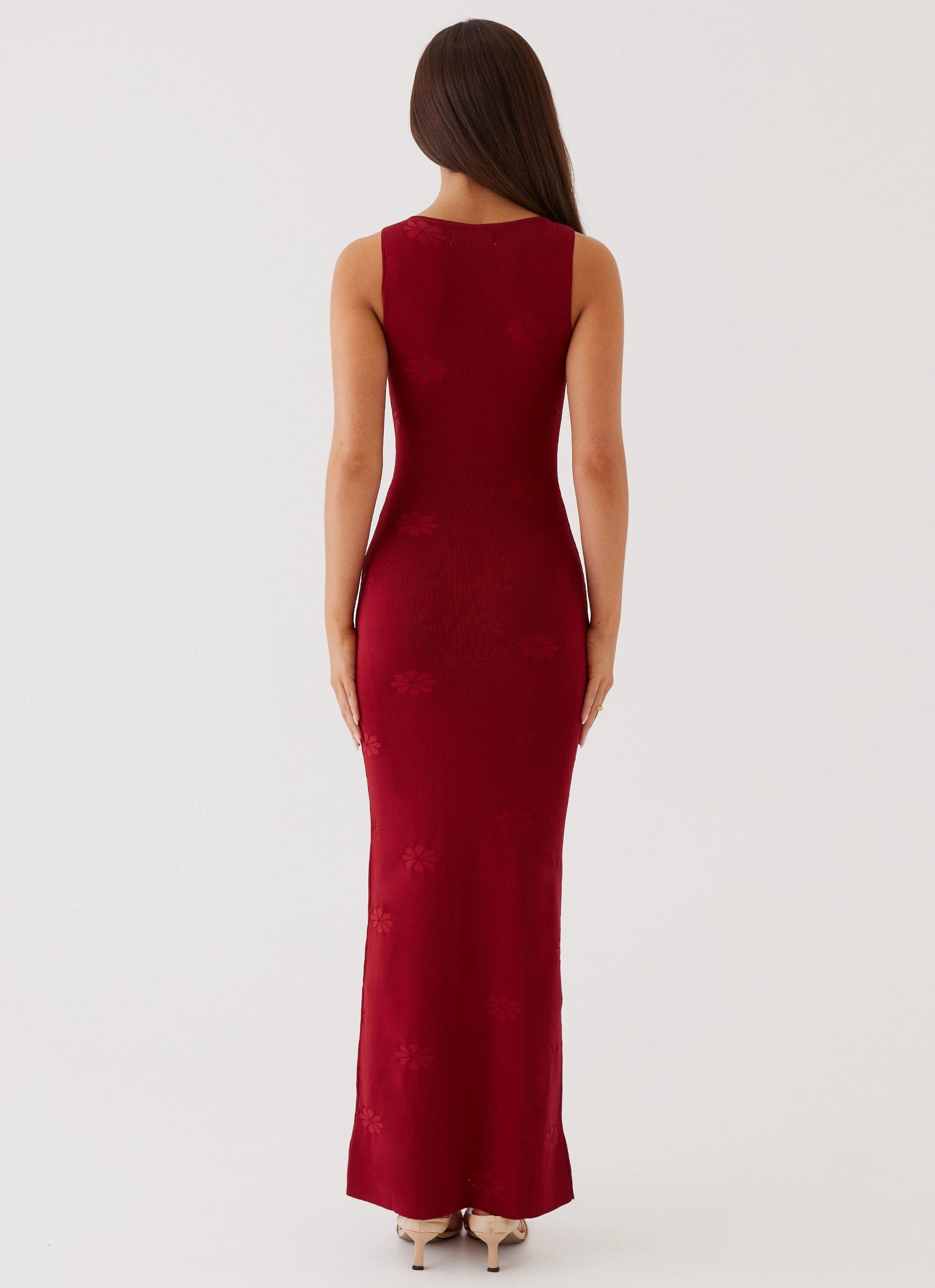 Holly Knit Maxi Dress - Red Smart Tones