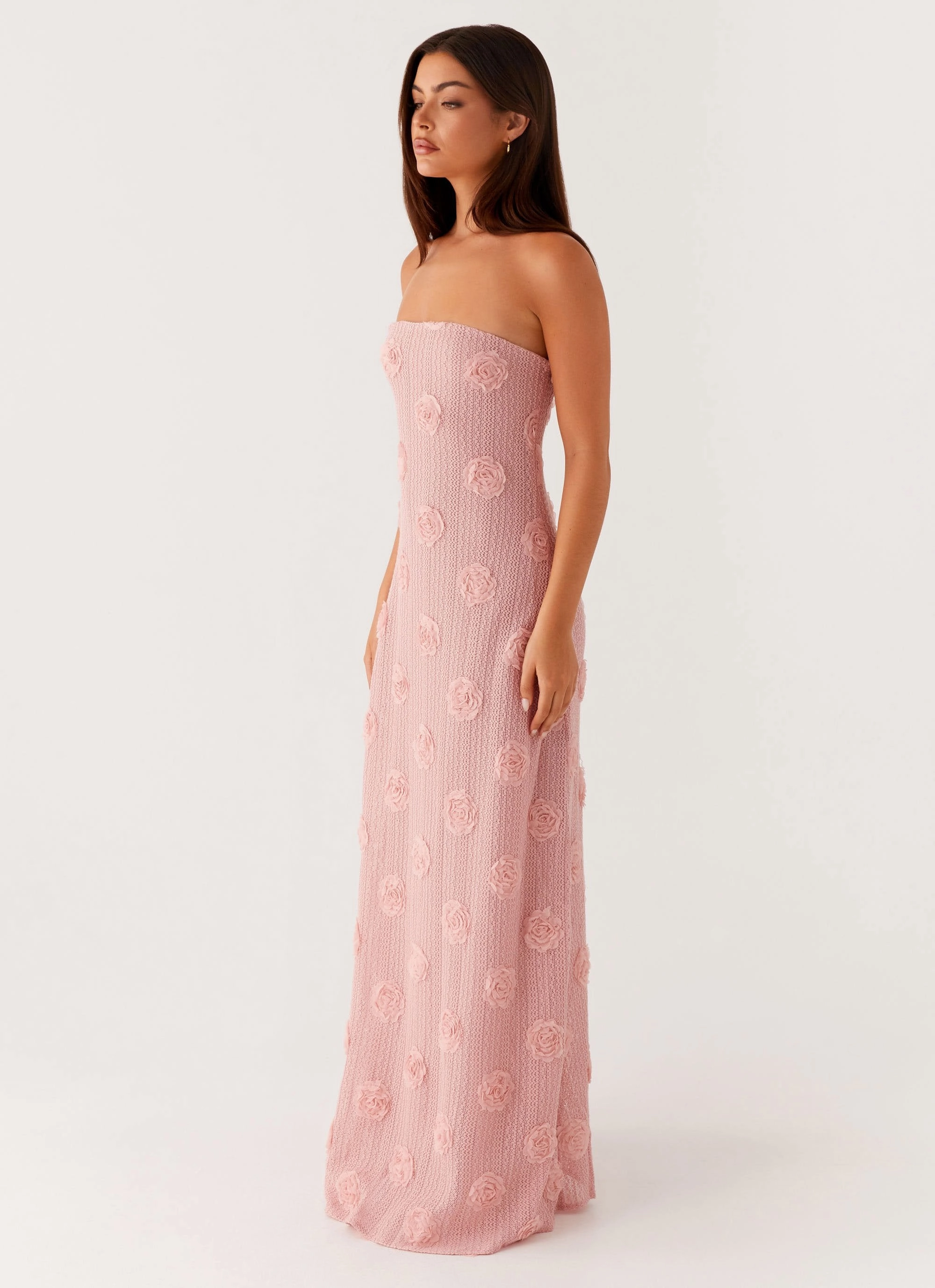 Lace Fine Perfect Look Holly Maxi Dress - Pink