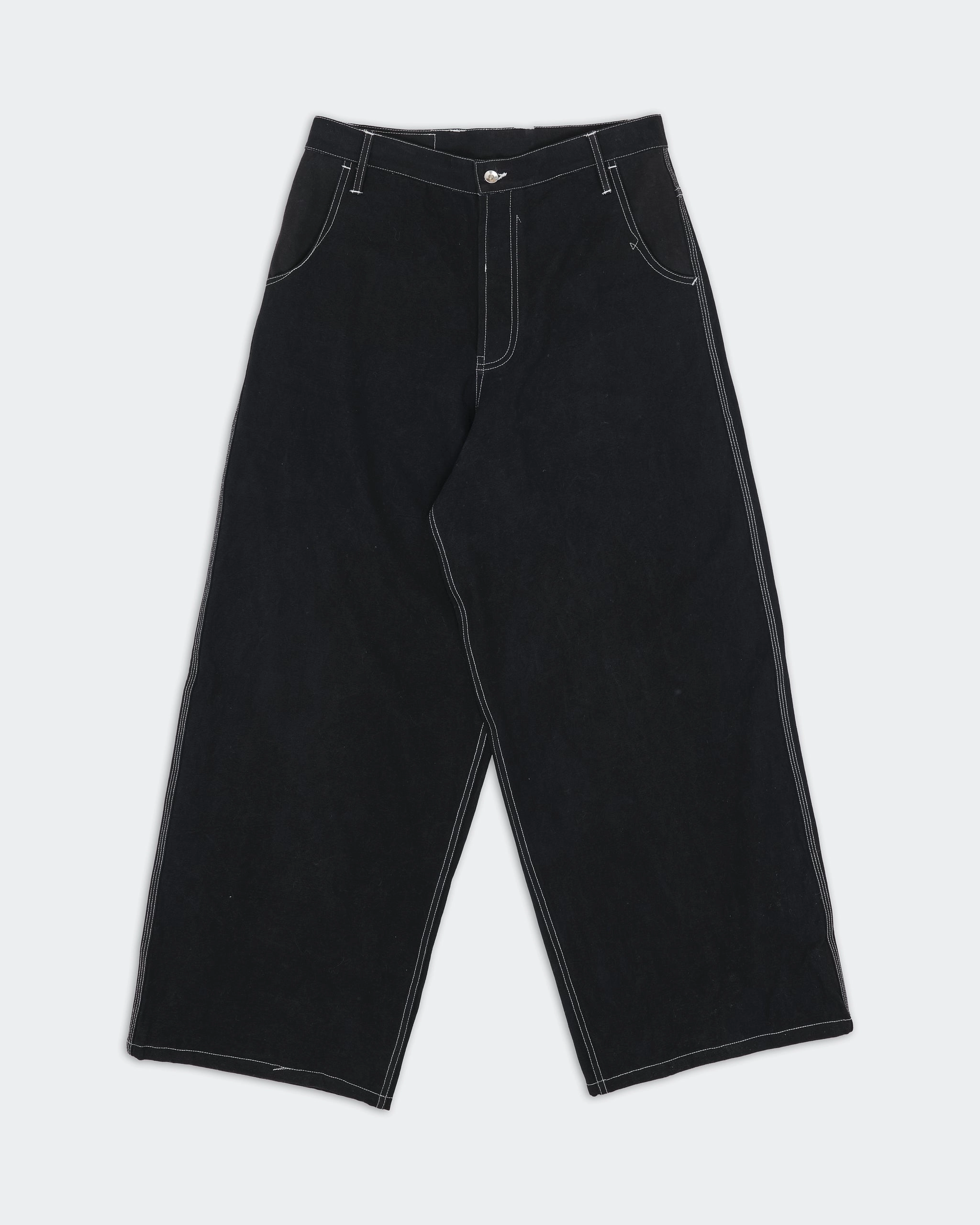 soft elegance Elastic-Waist Home Pants - Black Wonky-Wear