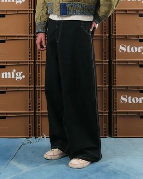 Relax Piece Home Pants - Black Wonky-Wear