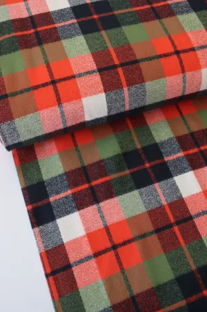 Hot Orange/Navy/Moss Plaid | Mammoth Flannel | Robert Kaufman