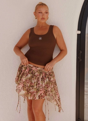 Future Fashion Structured silhouette Hot Like Me Mini Skirt - Swirl Leopard