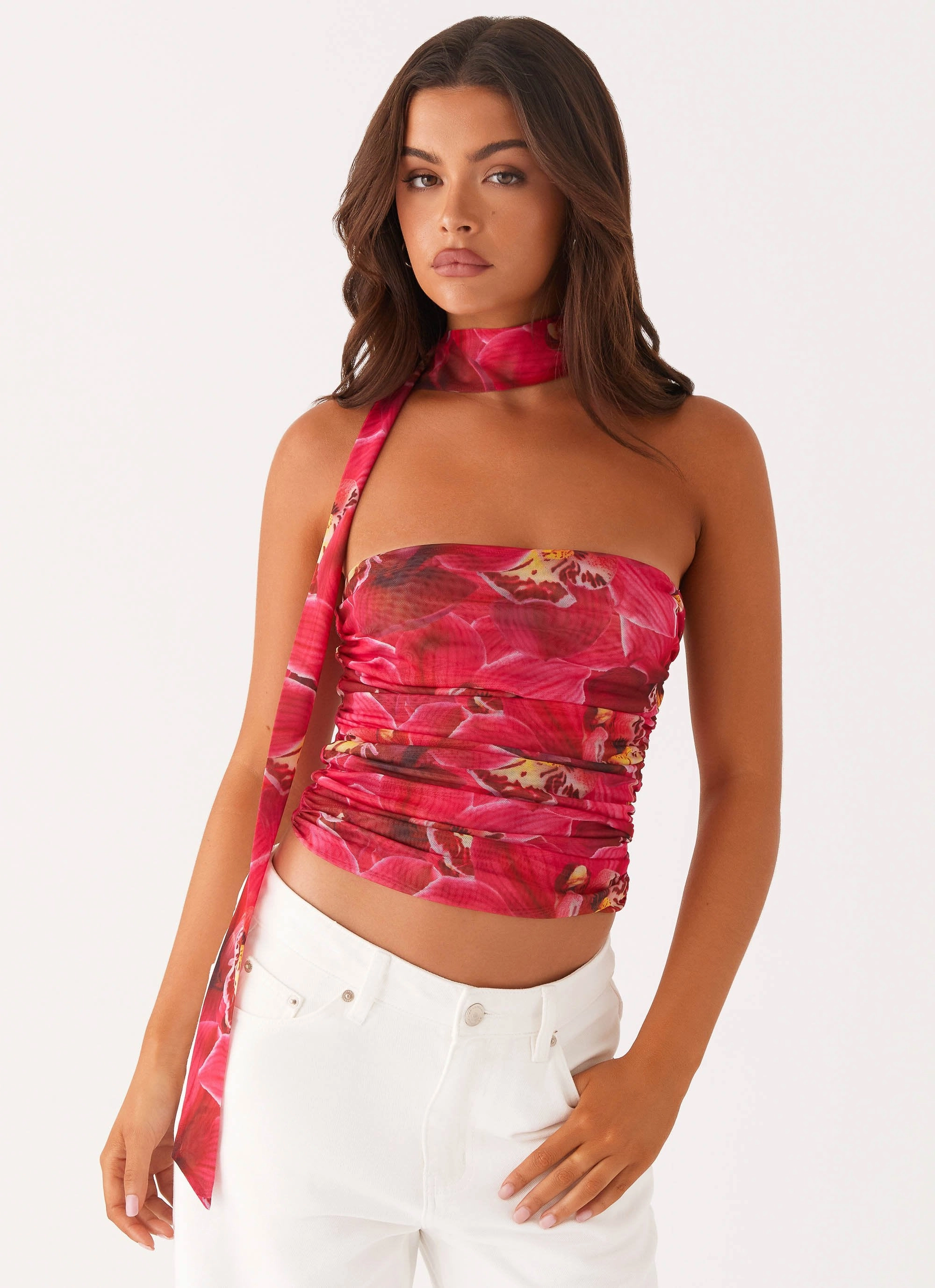 Hot Like Me Scarf Top - Orchid Pink Soft Brushed Lining