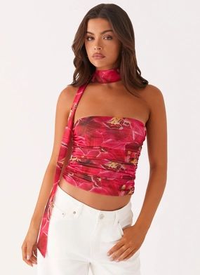 Hot Like Me Scarf Top - Orchid Pink Soft Brushed Lining