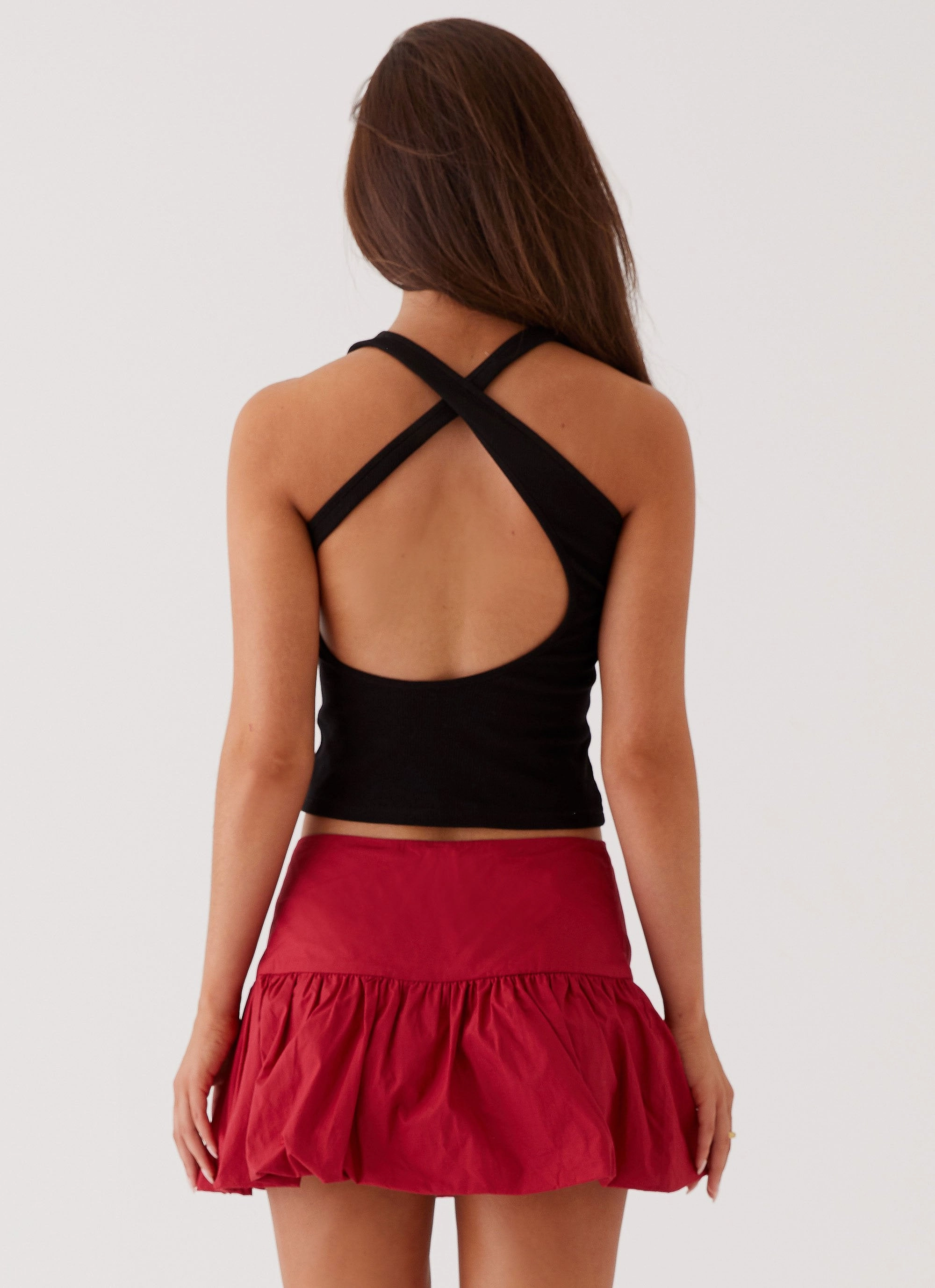 Sleek Appeal Hotel California Low Rise Mini Skirt - Red