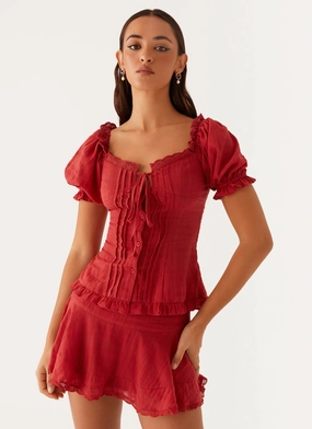 Hundred Percent Mini Skirt - Red quick dry Everyday Vibe