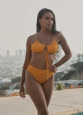 Full Coverage Paradise City Bikini Bottom - Summer Mango