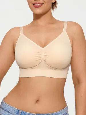 LowMaintenanceFabric Seamless Comfort Removable Pad Everyday Bra