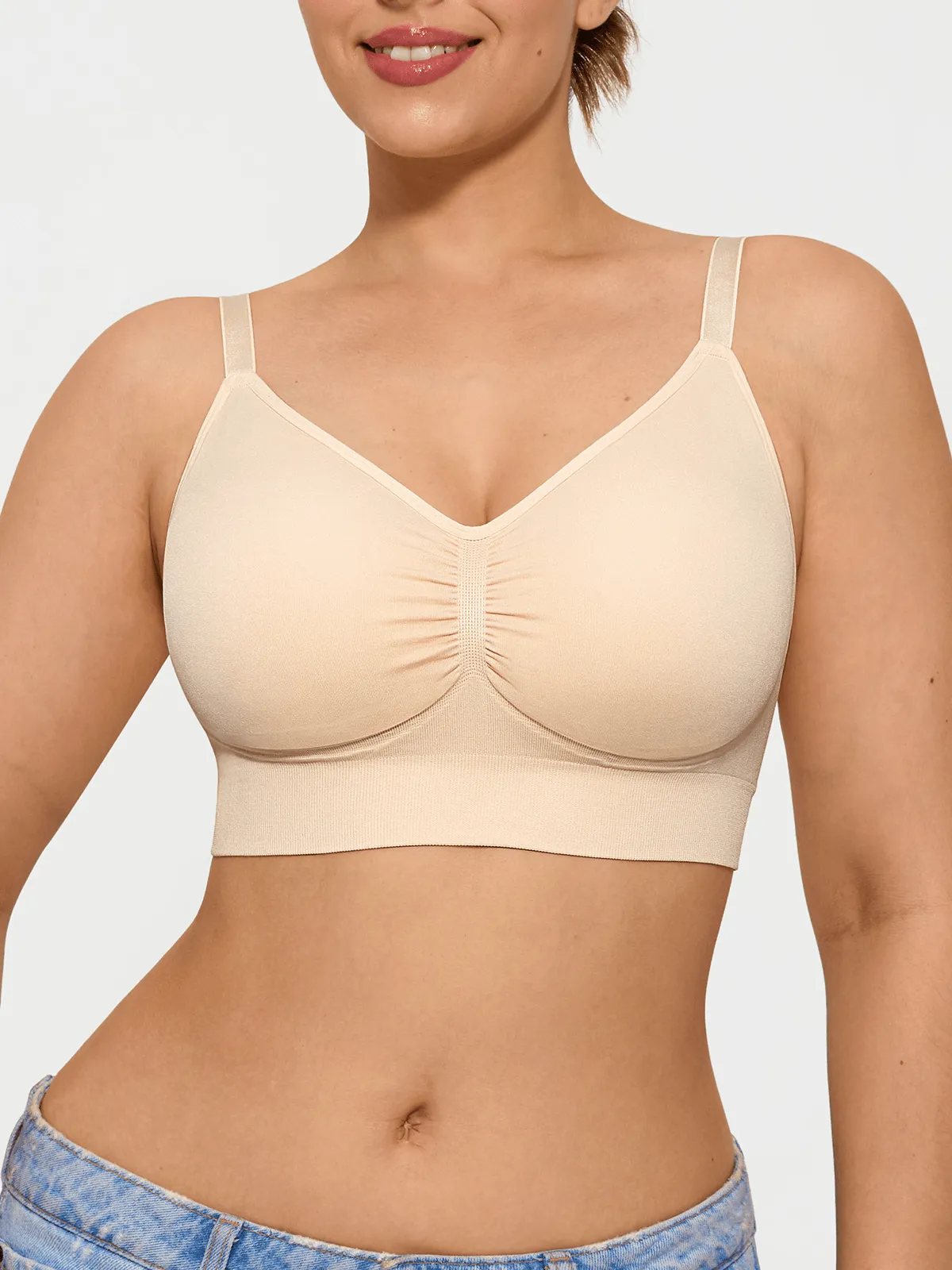 NonScratchSurface Seamless Comfort Removable Pad Everyday Bra