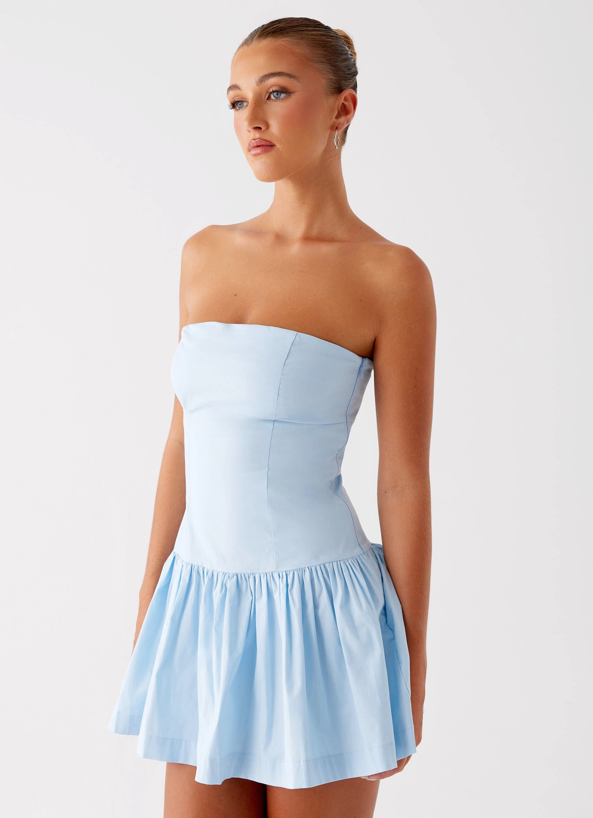 Dance Night Cool Layers Riviera Mini Dress - Blue