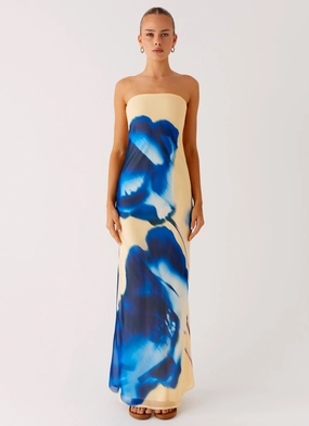 Work Vibe So You Say Strapless Maxi Dress - Heirloom Floral