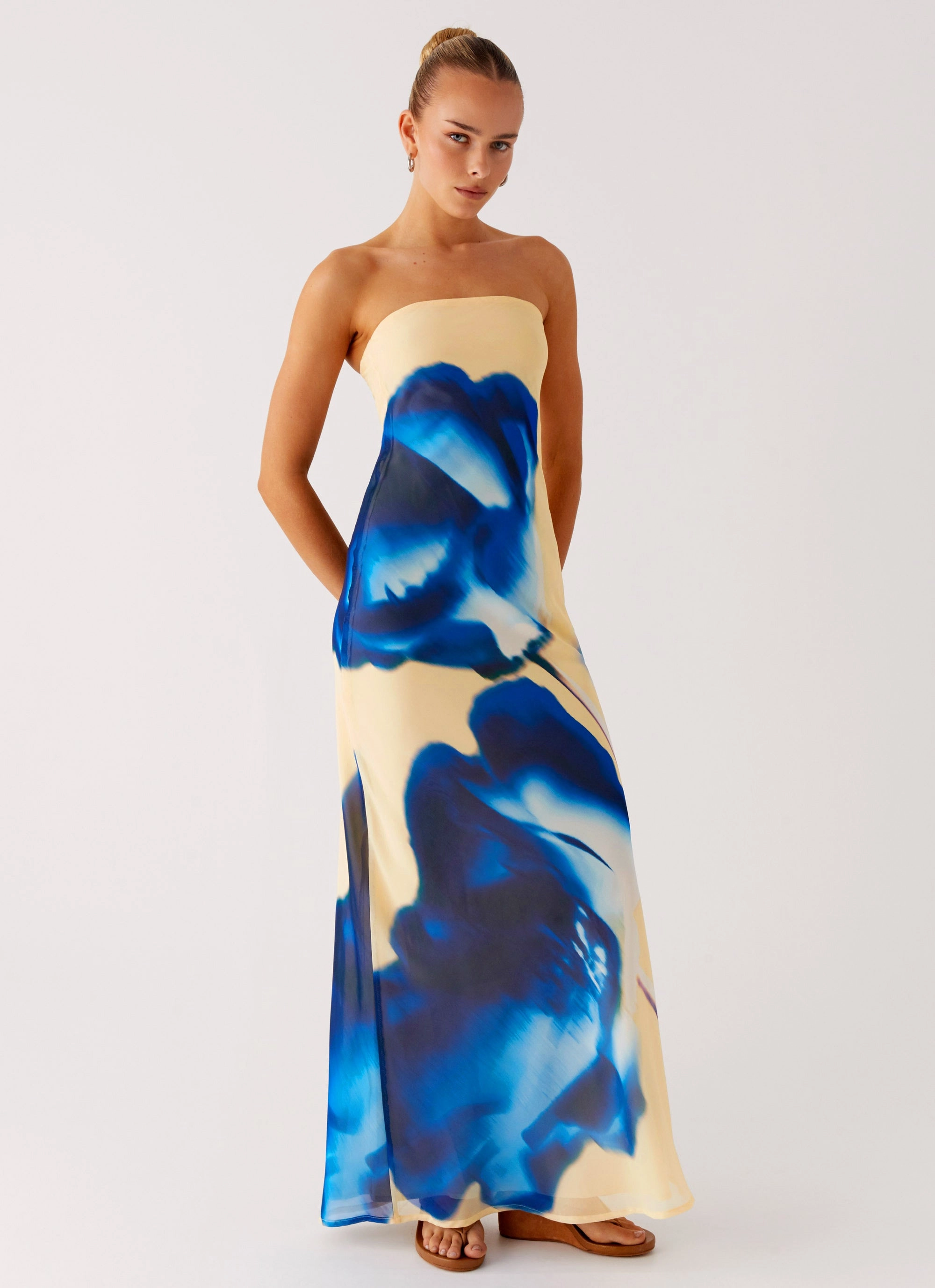 Shared Glow So You Say Strapless Maxi Dress - Heirloom Floral