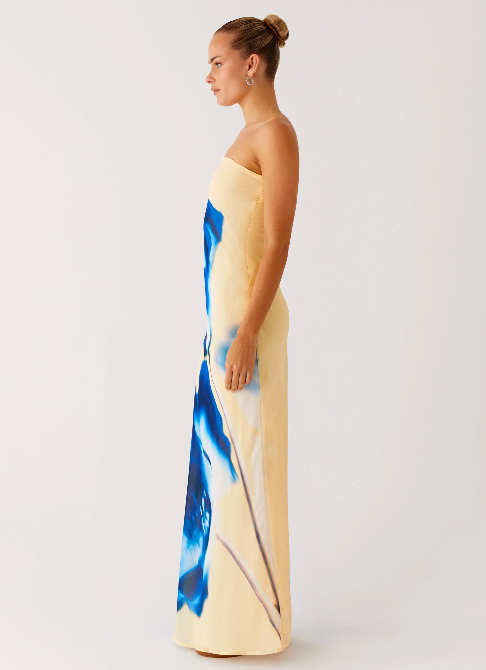 So You Say Strapless Maxi Dress - Heirloom Floral AdjustableStraps Breathable-Lining