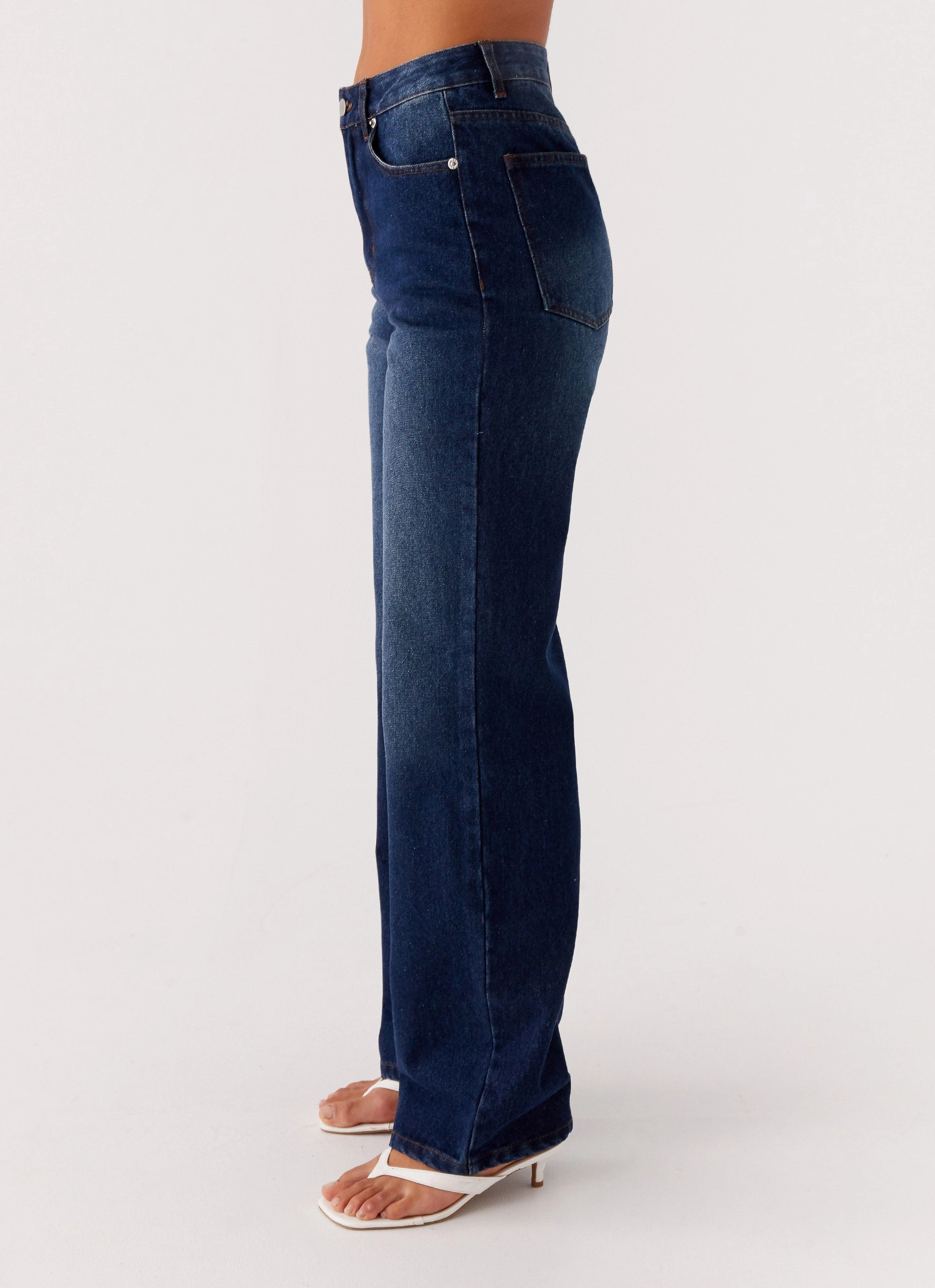 Back Again Straight Leg Denim Jeans - Vintage Blue Modular Layering System