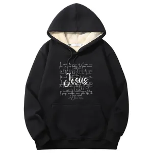 I Speak The Name Of Jesus Crew Collar Fleece Sherpa Hoodie