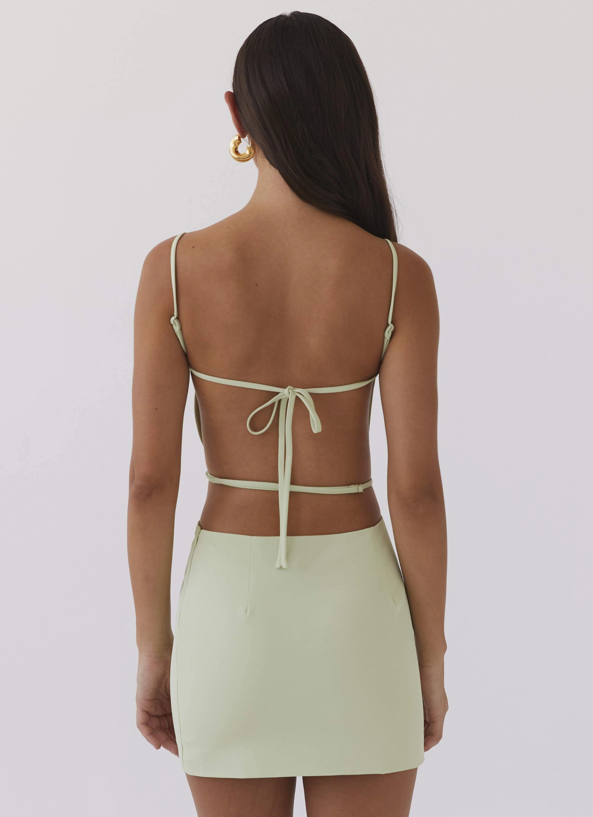 Lindsey Cutout Mini Dress - Green Zest Smooth Feel Refined Style