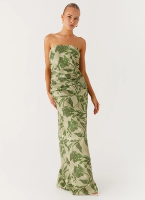 Sirrah Maxi Dress - Jade Fern Soft Balance