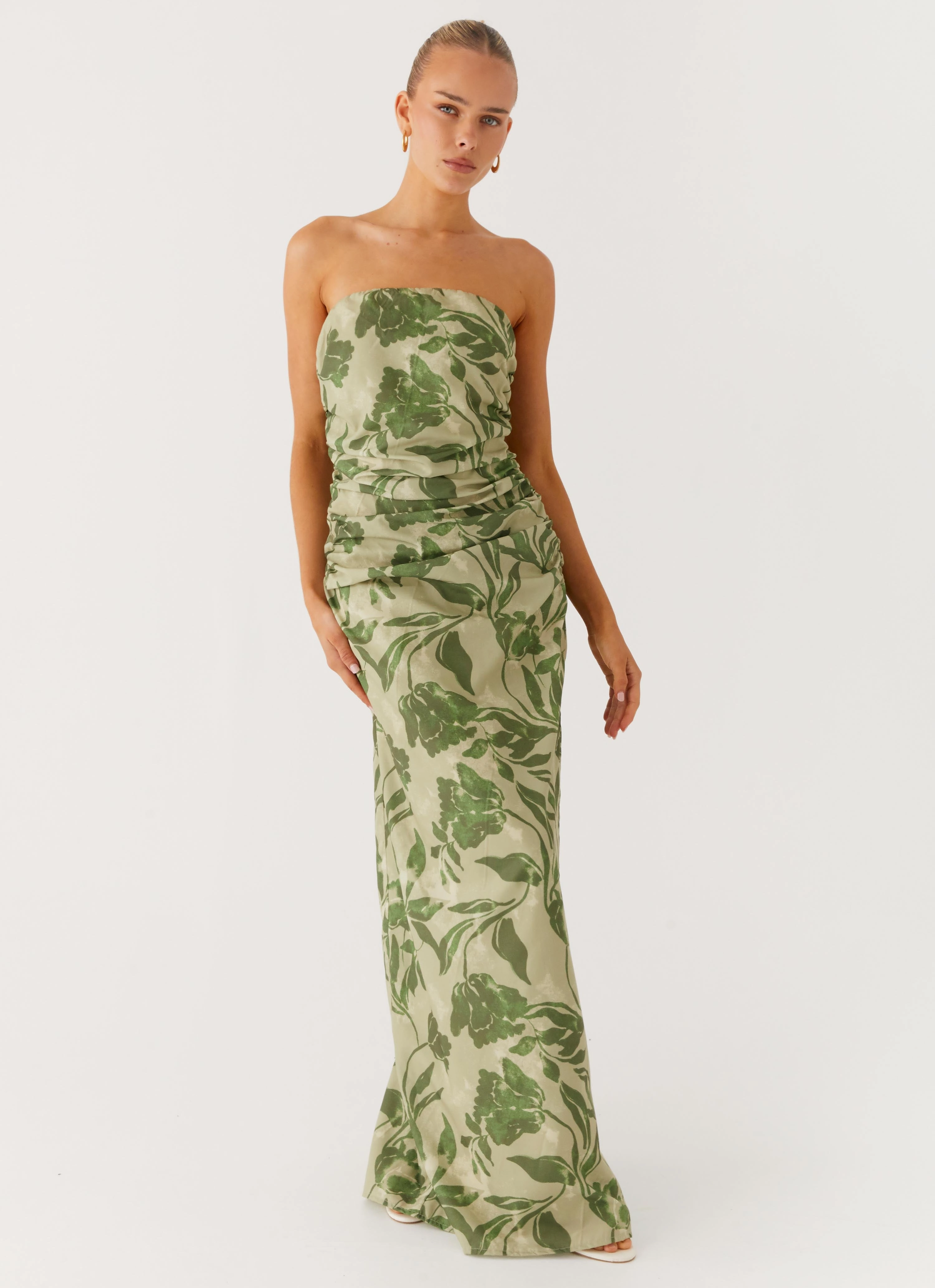 Sirrah Maxi Dress - Jade Fern Soft Balance