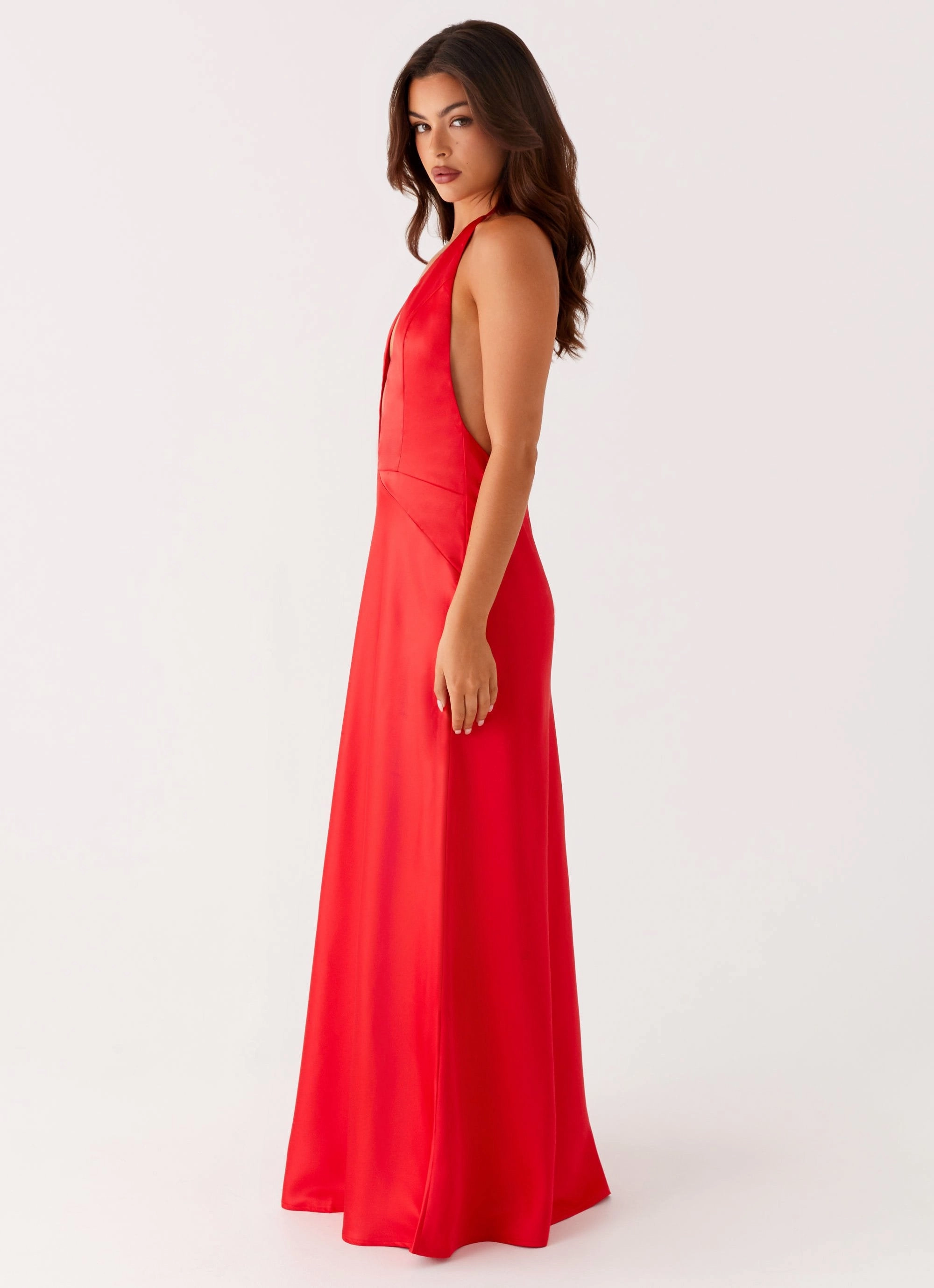 PlushLining Smooth Wear Idol Maxi Dress - Red