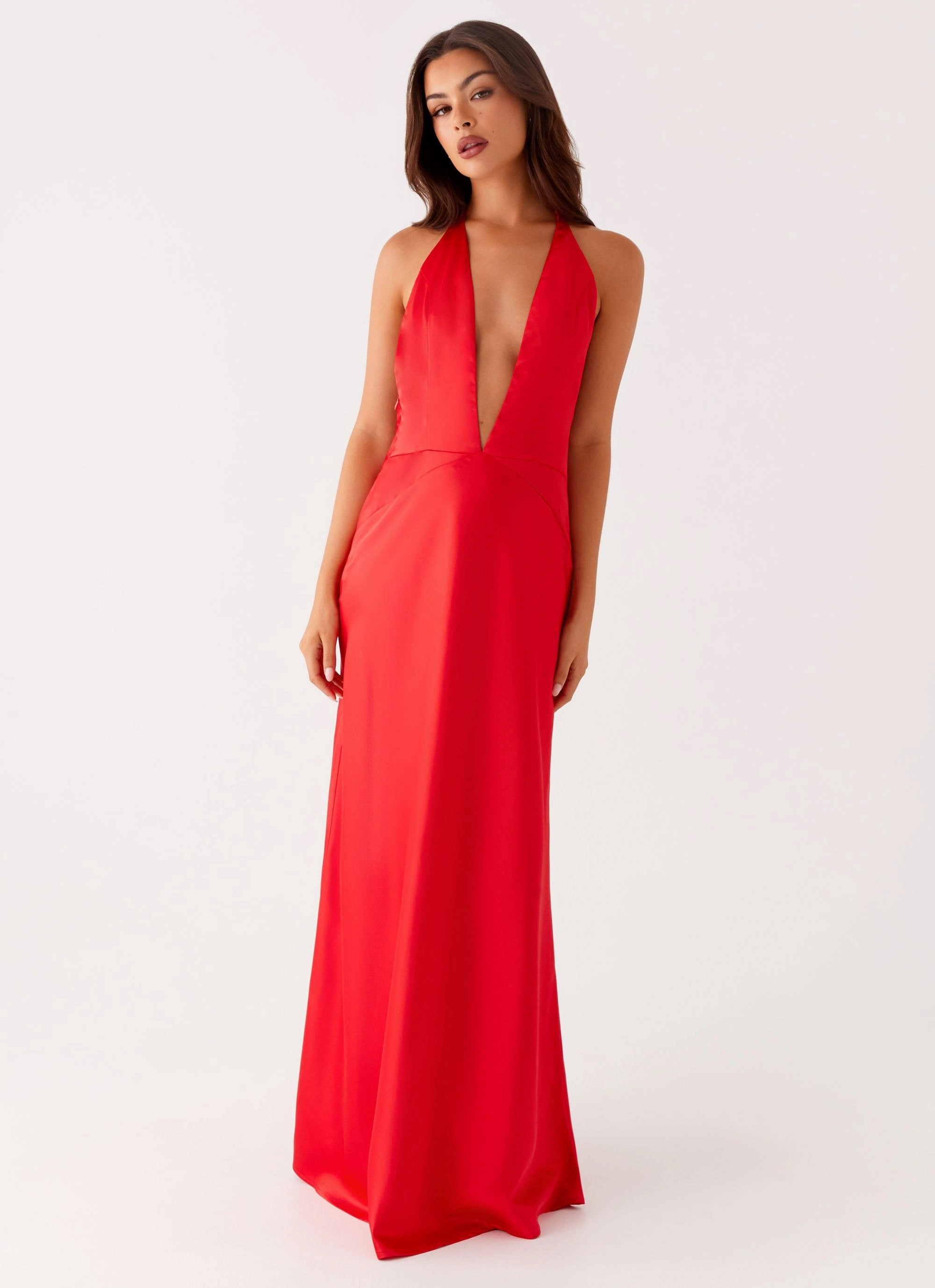 Idol Maxi Dress - Red Tiered-Skirt