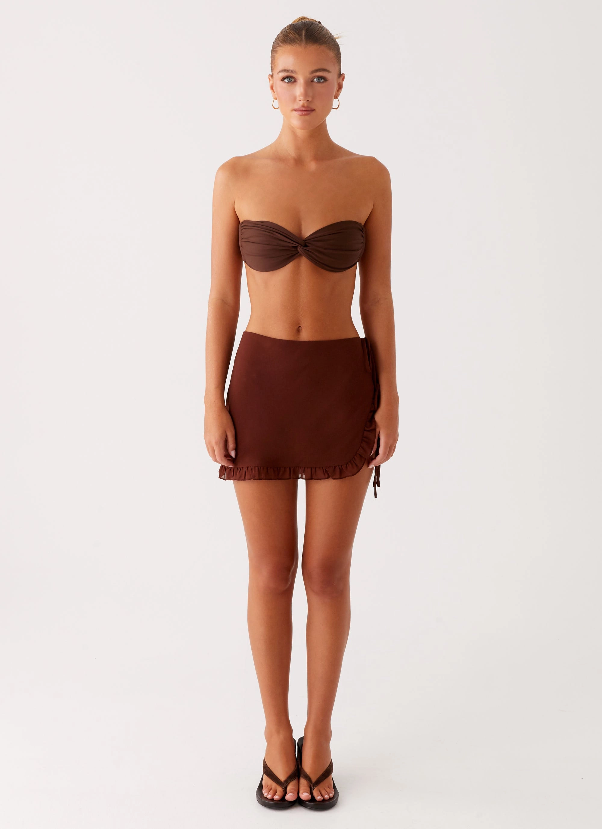 Wardrobe Classic Iggy Mini Skirt - Chocolate