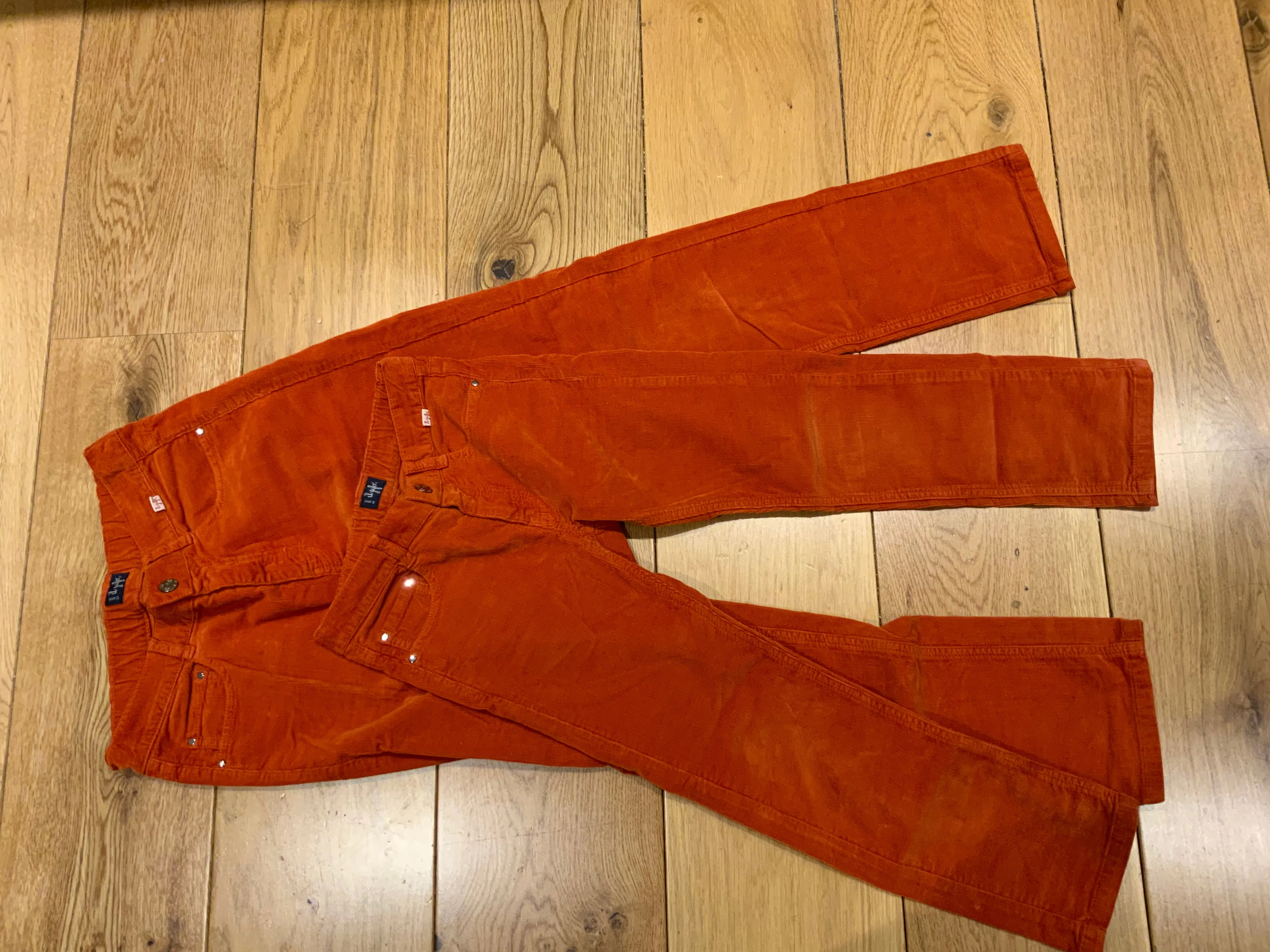 il gufo Corduroy Straight-leg Trousers In Orange Pants Size 6 or 12 years children