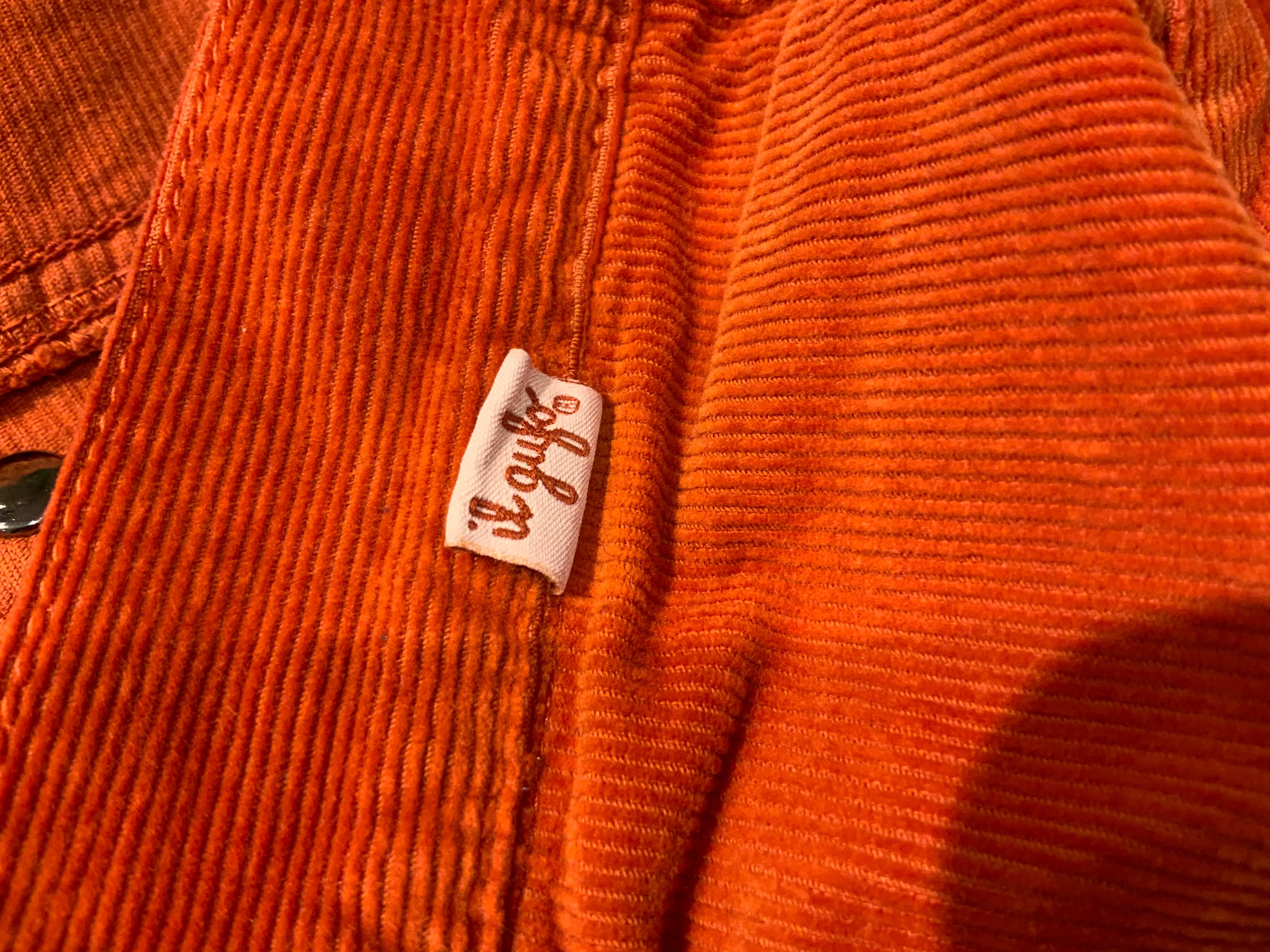 il gufo Corduroy Straight-leg Trousers In Orange Pants Size 6 or 12 years children