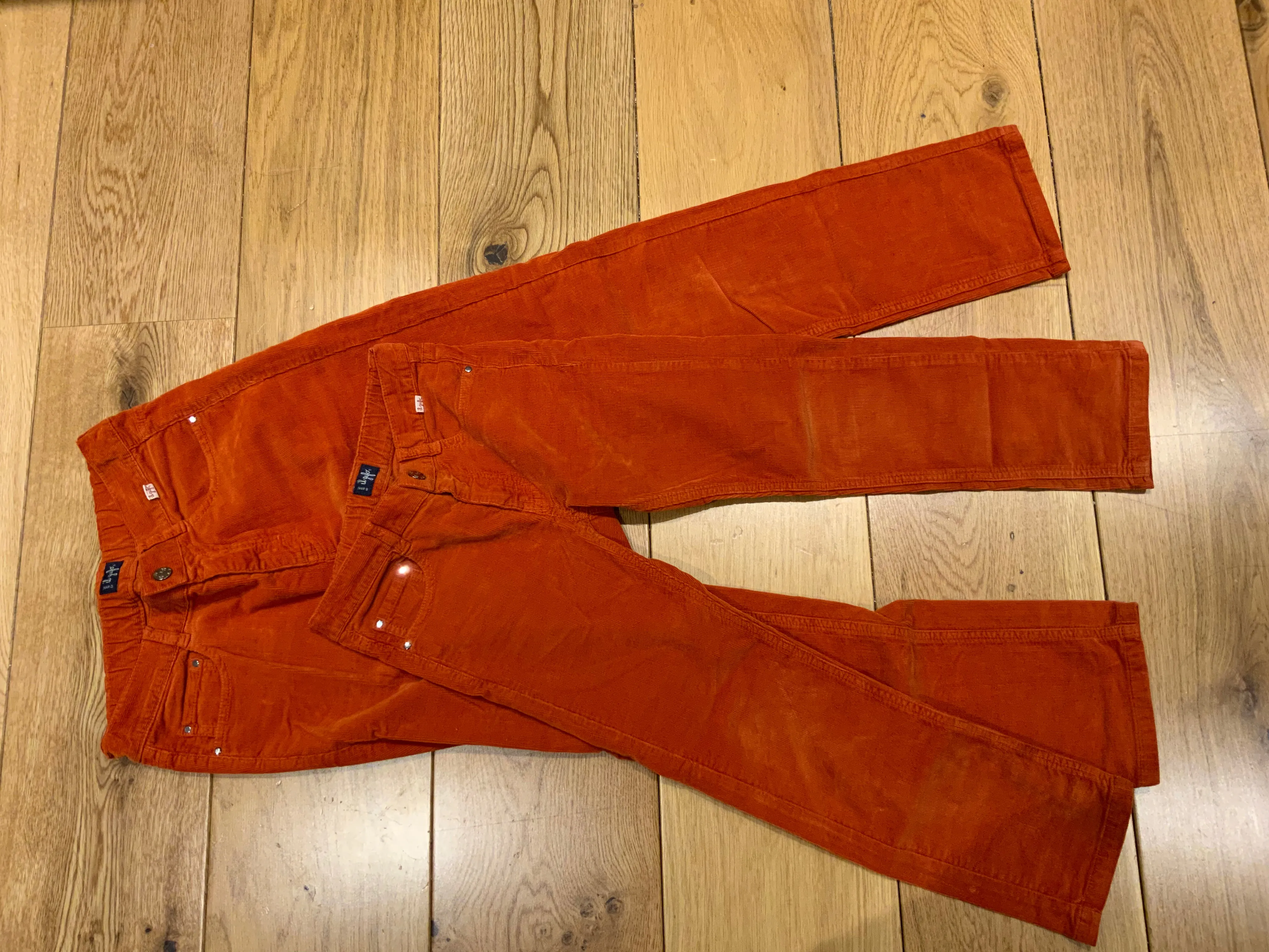 il gufo Corduroy Straight-leg Trousers In Orange Pants Size 6 or 12 years children