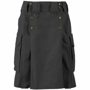 Ilitary Combat Tactical Duty Kilt Police Cargo  Urban Uniform Dark Gray Kilt