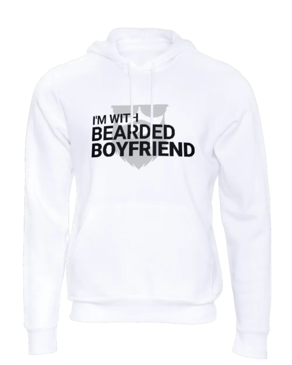 I'm With Bearded Boyfriend/Bearded Boyfriend Couple Hoodie